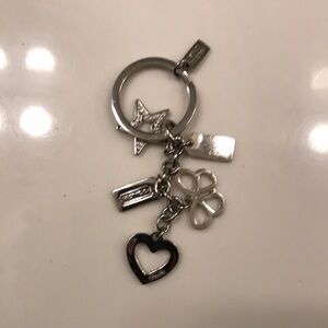 Coach Silver Charm Keychain